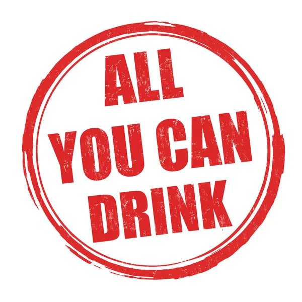 All you can drink sign or stamp — Stockvector