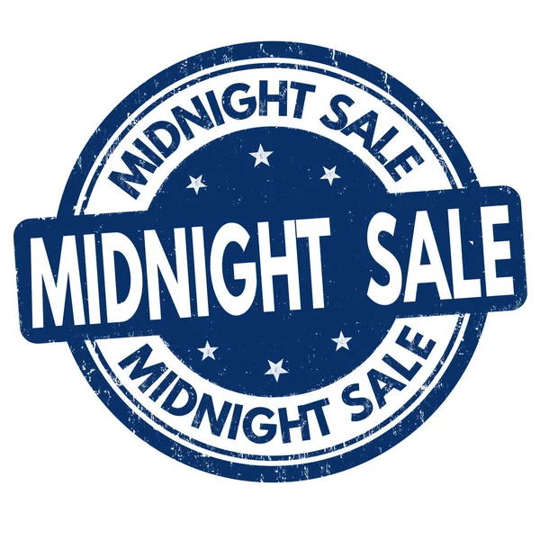 Midnight sale sign or stamp sign or stamp — Stock Vector