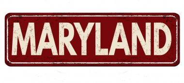 Maryland vintage paslı metal işareti