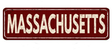 Massachusetts vintage paslı metal işareti