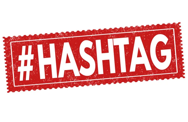 Hashtag sign or stamp — Stock Vector