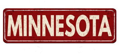 Minnesota vintage paslı metal işareti