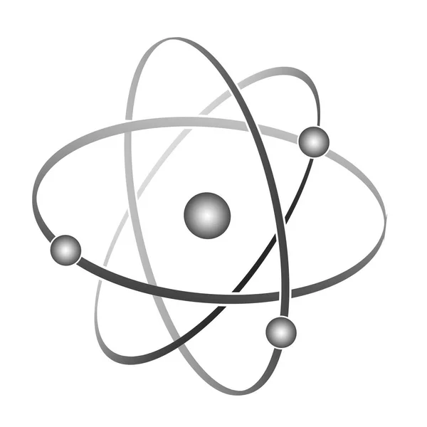 Atom symbol na bílém pozadí — Stockový vektor