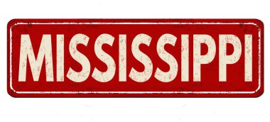 Mississippi vintage paslı metal işareti