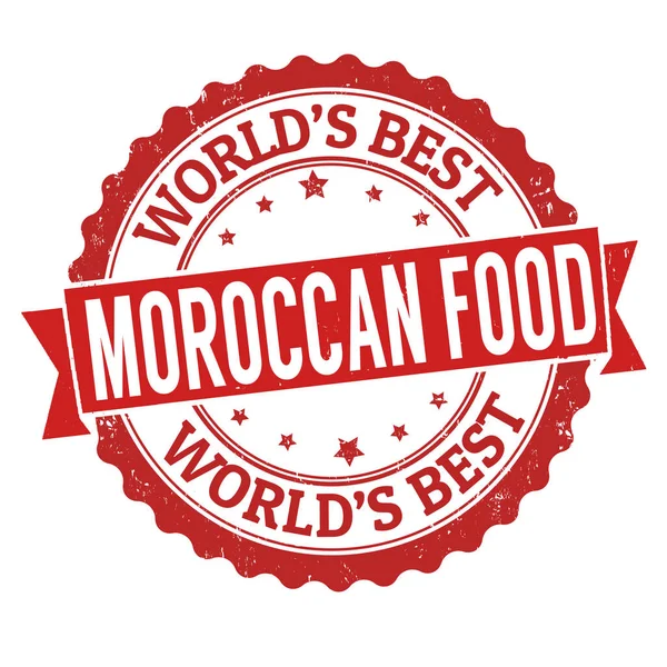 Marokkaans voedsel stempel — Stockvector