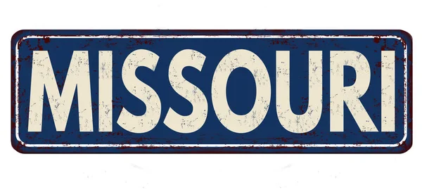 Missouri vintage rusty metal sign — Stock Vector