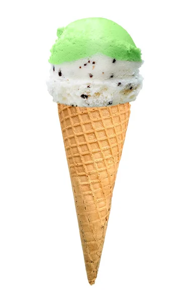 Ice cream in waffle cone — Stock Photo, Image