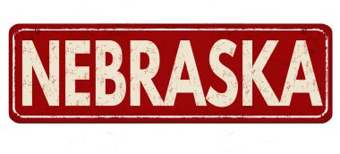 Nebraska vintage paslı metal işareti