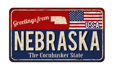 Nebraska vintage paslı metal selamlar imzalamak
