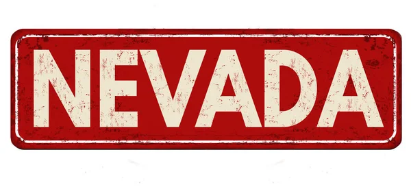 Nevada vintage rouillé signe métallique — Image vectorielle