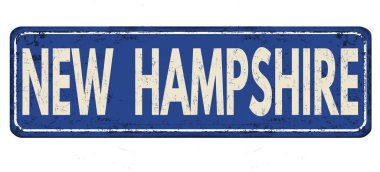 New Hampshire vintage paslı metal işareti