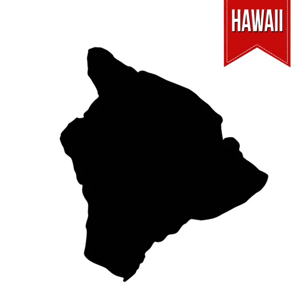 Map of Hawaii on white — Stock Vector