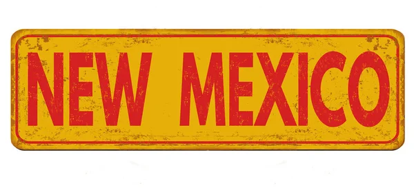 Signo de metal oxidado vintage de Nuevo México — Vector de stock