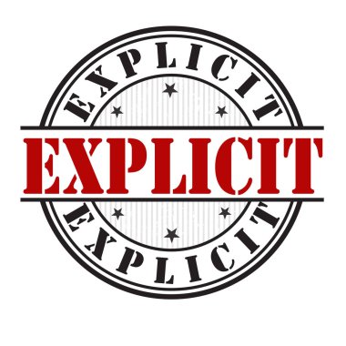 Explicit sign or stamp clipart