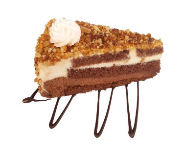 Fındıklı çikolata ve karamel kremalı pasta