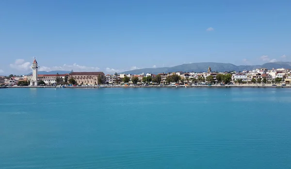Zante kasaba panorama denizden — Stok fotoğraf