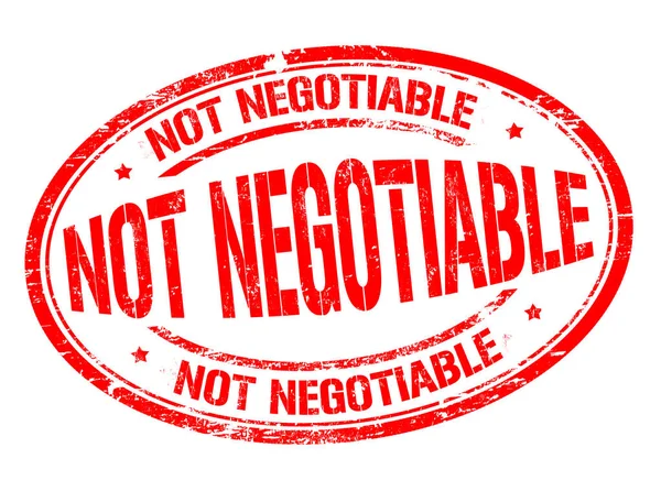 Not negotiable sign or stamp — Stock Vector