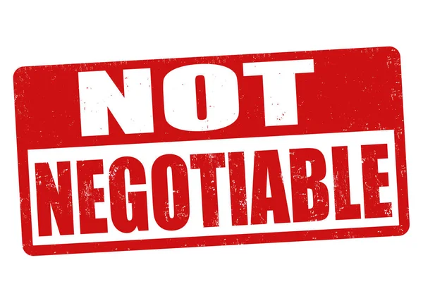 Not negotiable sign or stamp — Stock Vector