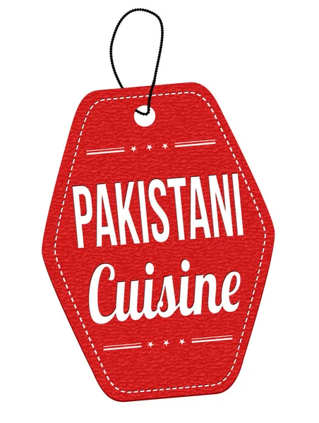 パキスタン料理赤革ラベルや値札 — ストックベクタ
