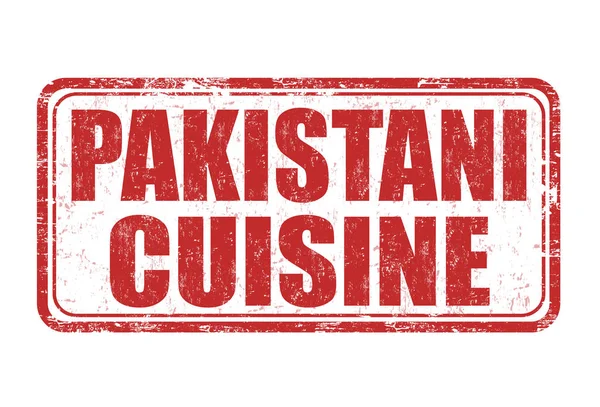 Pancarta o sello de cocina paquistaní — Vector de stock