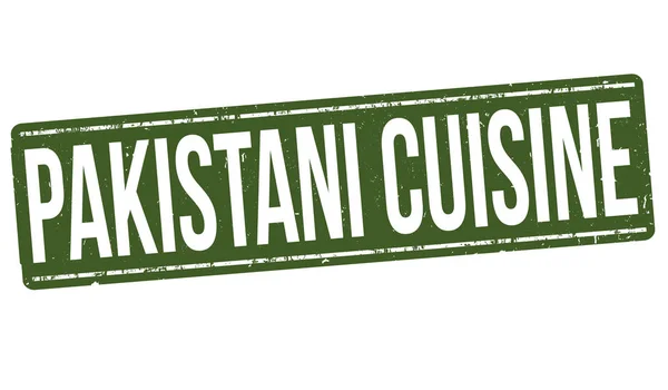 Pakistani cuisine sign or stamp — Stock Vector