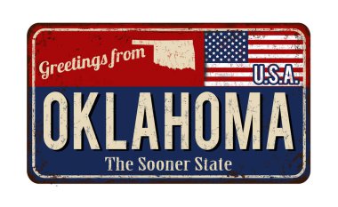 Oklahoma vintage paslı metal selamlar imzalamak