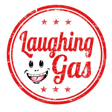 Laughing gas sign or stamp clipart