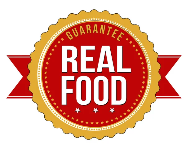 Rótulo ou etiqueta alimentar real — Vetor de Stock