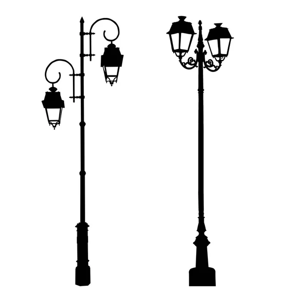 白の装飾的な街灯 — ストックベクタ