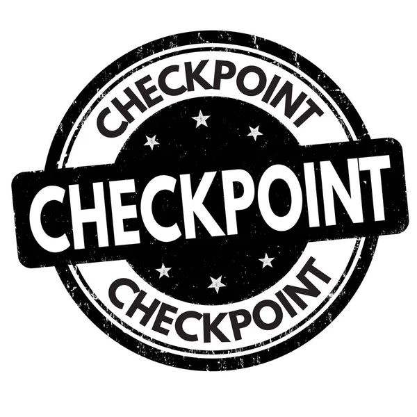Checkpoint tecken eller stämpel — Stock vektor
