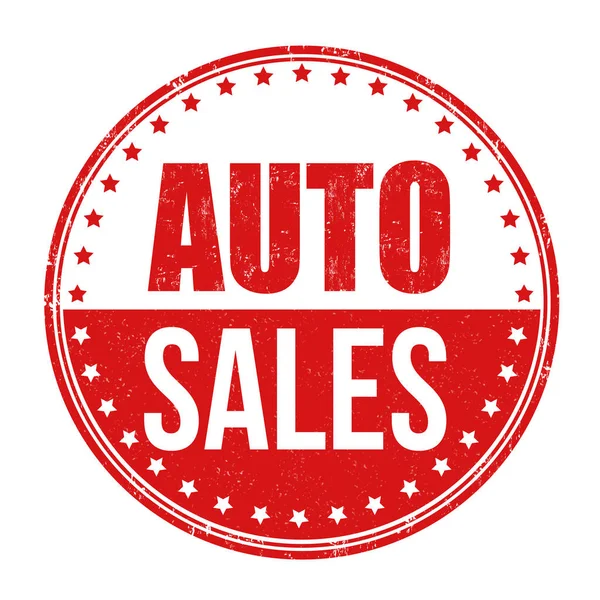 Auto verkoop teken of stempel — Stockvector