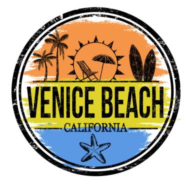 Venice Beach işareti veya damga 