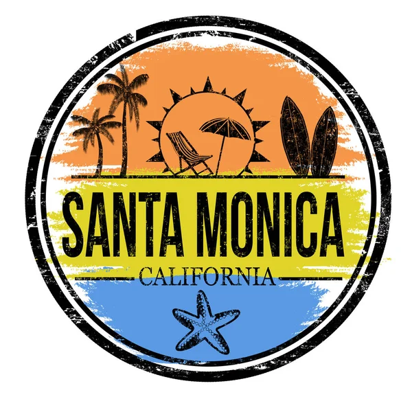 Signo o sello de Santa Monica — Vector de stock