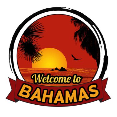 Bahamalar kavramı t-shirt için hoş geldiniz ve diğer yazdırma
