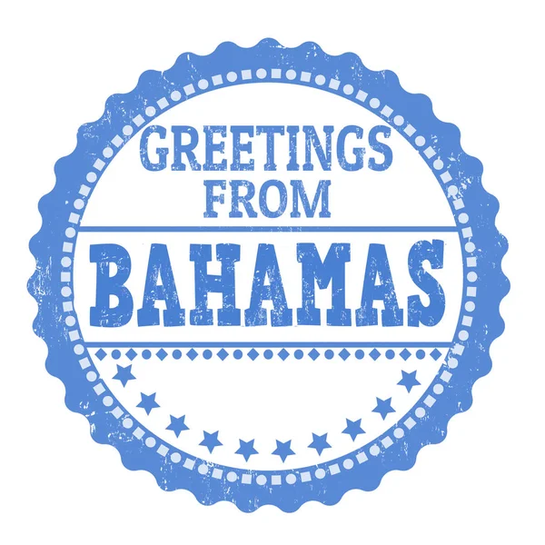 Saludos desde Bahamas signo o sello — Archivo Imágenes Vectoriales