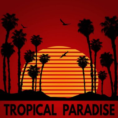 Palmiye ağaçları ile tipografik yaz tasarlamak