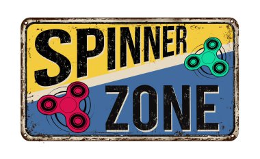 Spinner bölge vintage paslı metal işareti