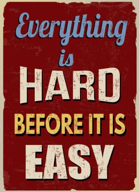 Kolay vintage grunge poster olmadan her şey zordur