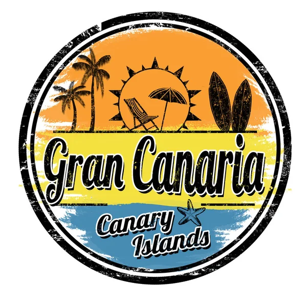 Gran Canaria-tegn eller stempel – Stock-vektor