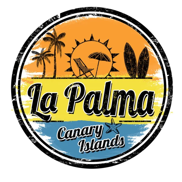 La Palma podepsat nebo razítko — Stockový vektor