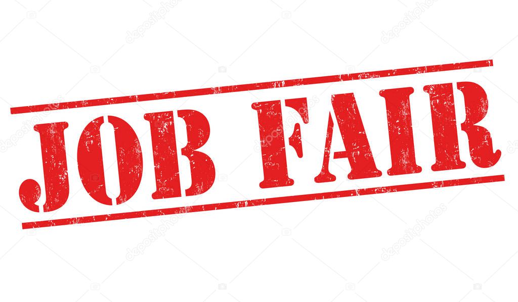 Job fair sign or stamp 