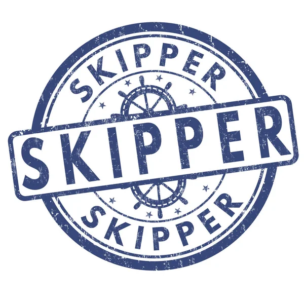 Skipper Zeichen oder Stempel — Stockvektor