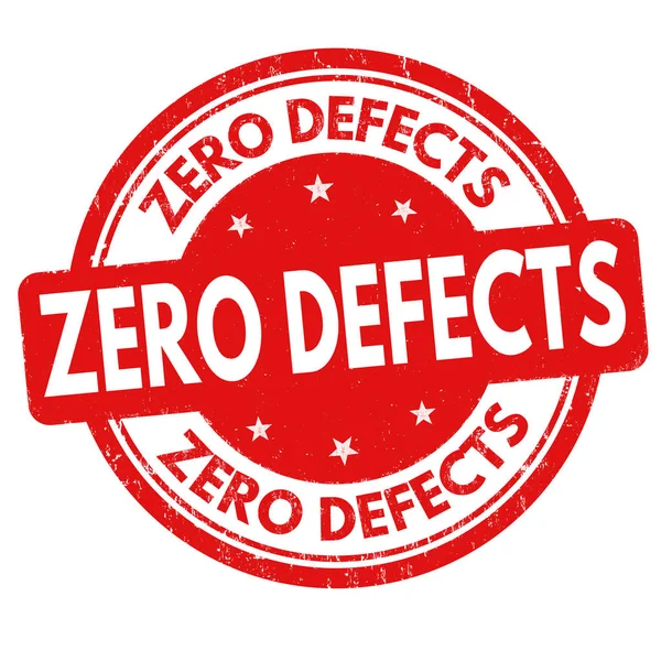 Signo o sello de cero defectos — Vector de stock