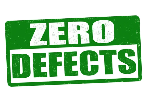 Zero defects sign or stamp — Stock Vector