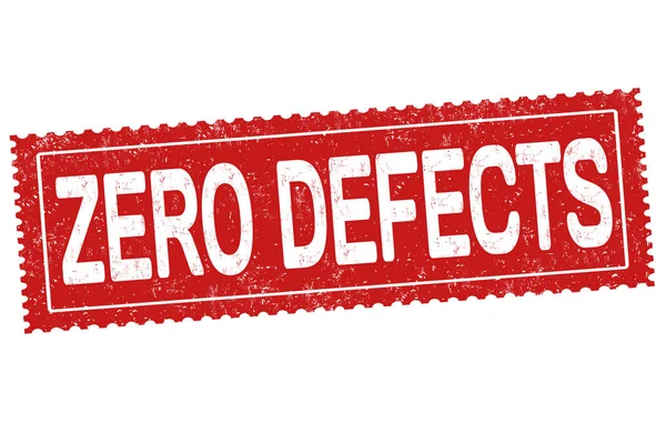 Zero defects sign or stamp — Stock Vector