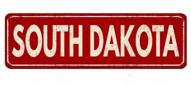 Güney Dakota vintage paslı metal işareti