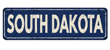 Güney Dakota vintage paslı metal işareti