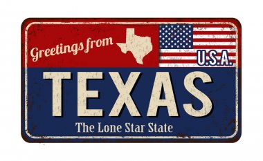 Texas vintage paslı metal selamlar imzalamak