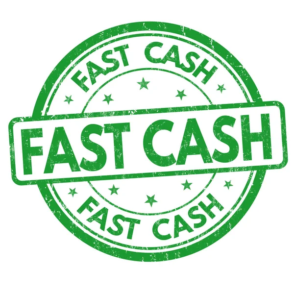Fast cash sign or stamp — Stock Vector