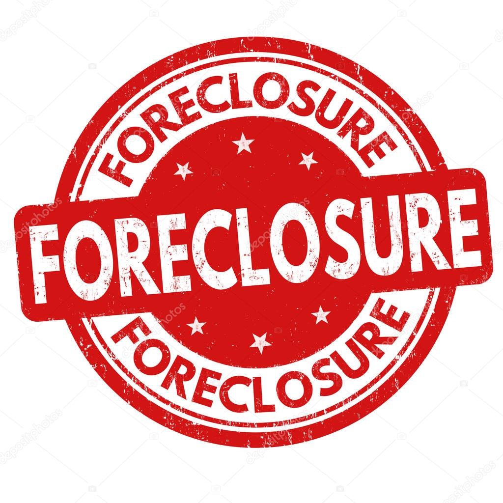 Foreclosure sign or stamp